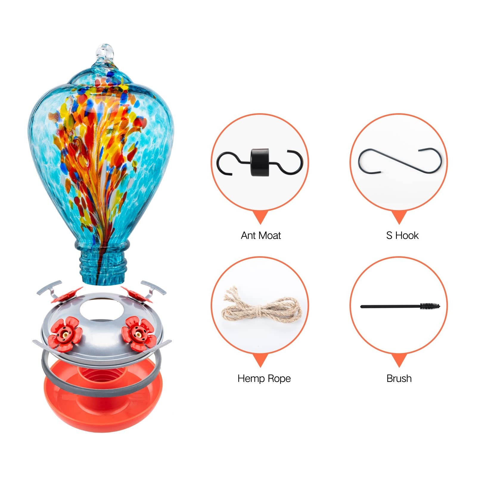 Muse Garden 34oz Comet feeder ready for extended bird-watching in your yard