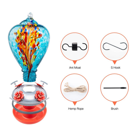 Muse Garden 34oz Comet feeder ready for extended bird-watching in your yard