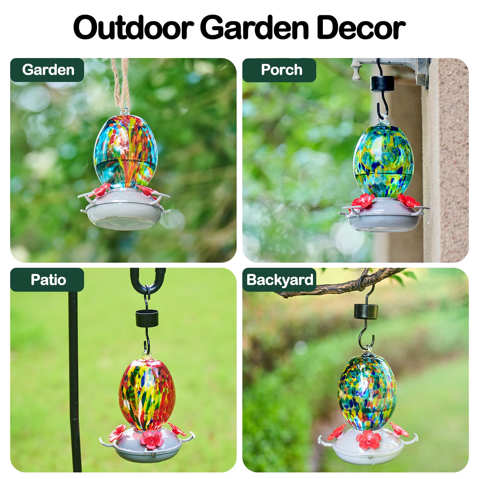 Elegant garden decor piece that doubles as a bird feeder by Muse Garden.