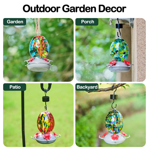 Elegant garden decor piece that doubles as a bird feeder by Muse Garden.