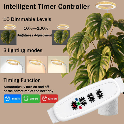 MUSELUCE grow light 72 LEDs provide full-spectrum coverage for seedlings and herbs