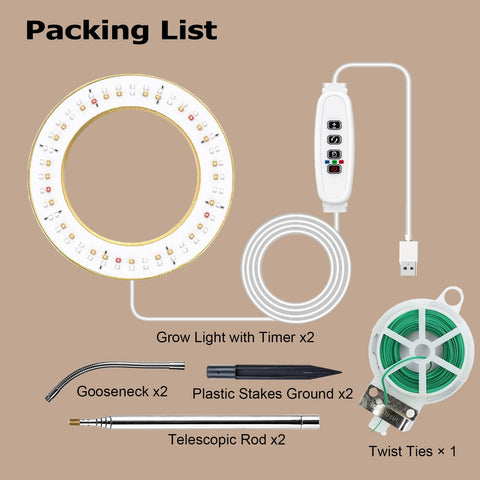 MUSELUCE grow light auto timer with 3H/9H/12H cycling