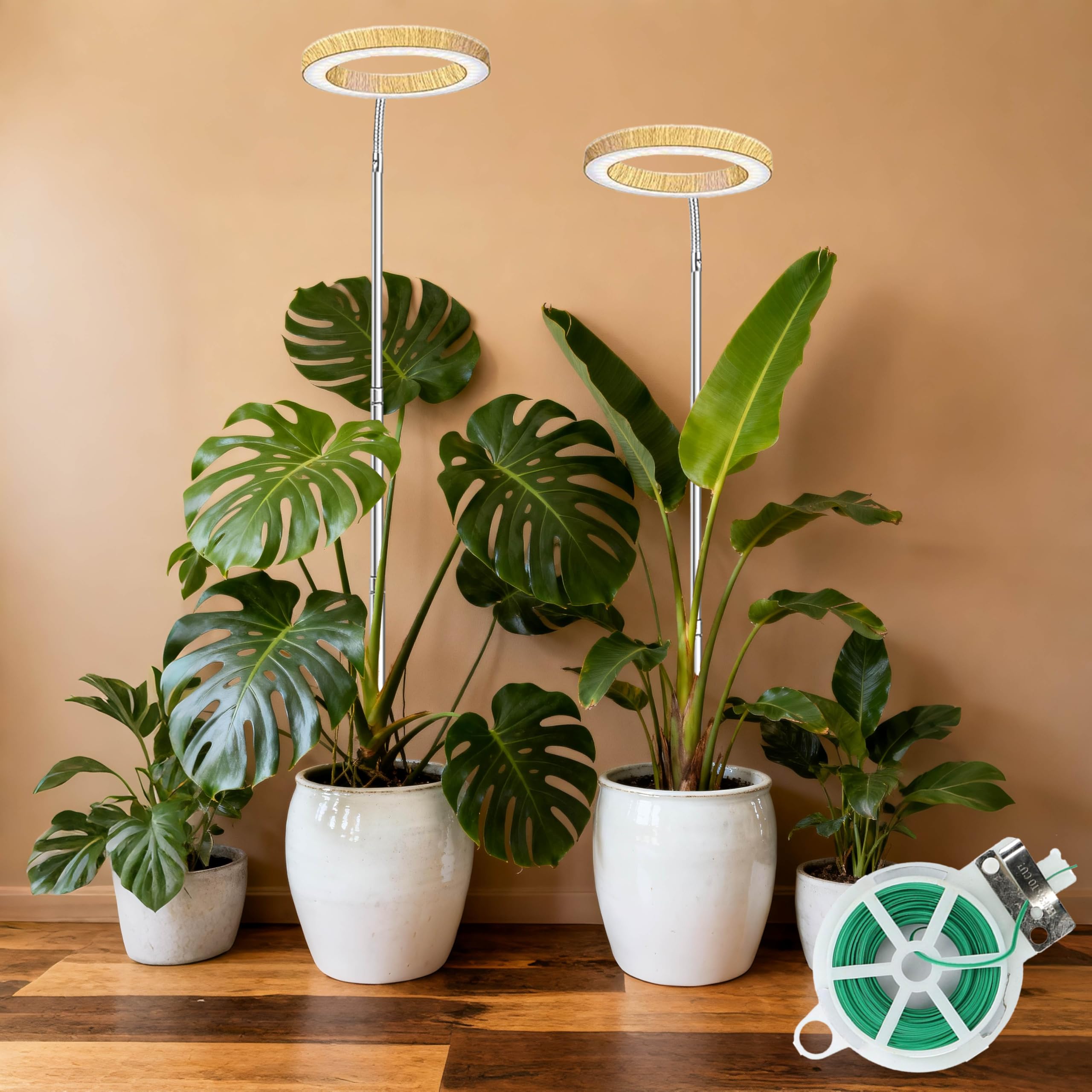 MUSELUCE grow light setup with plants illustrating home indoor gardening