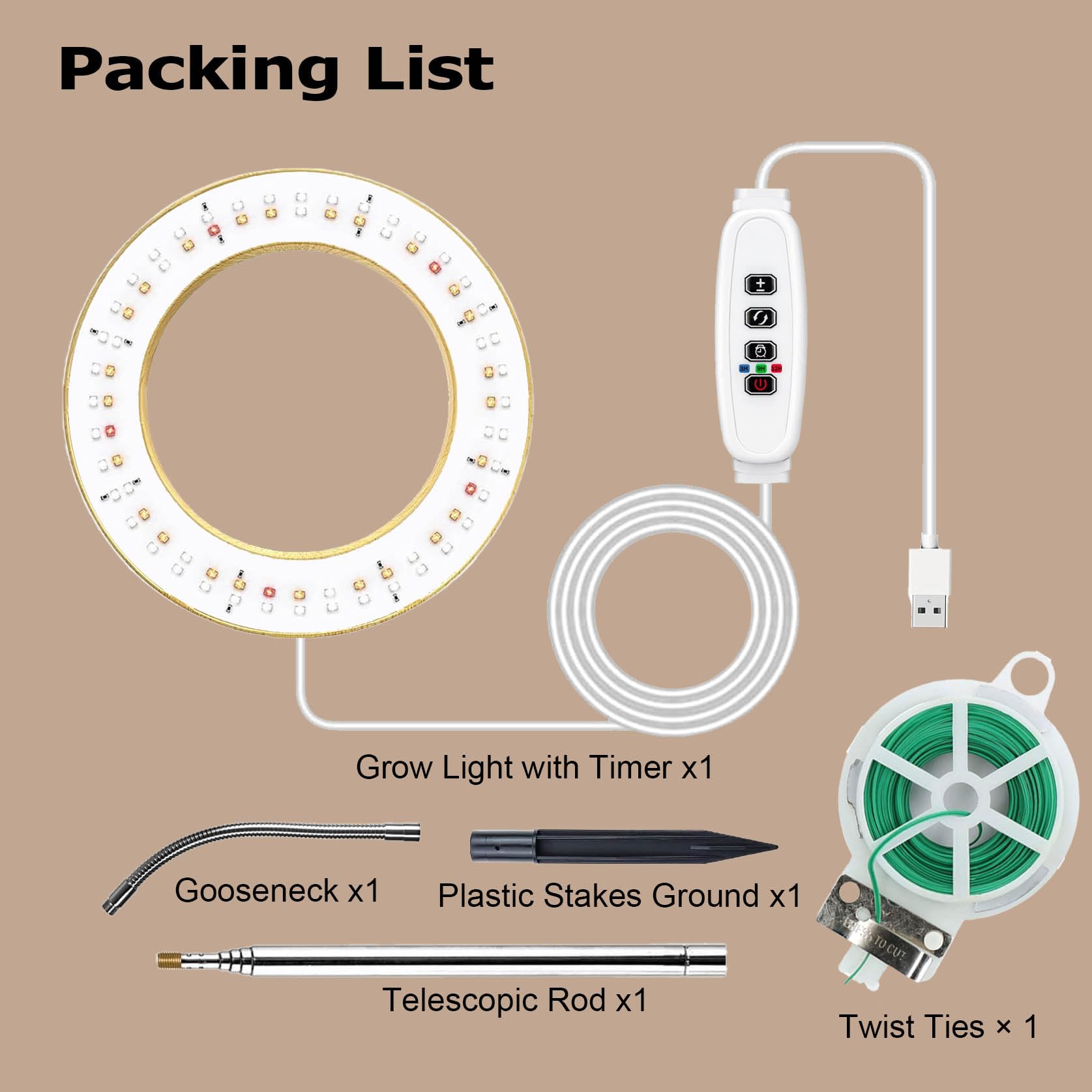 MUSELUCE 72 LEDs deliver bright, efficient full-spectrum lighting.