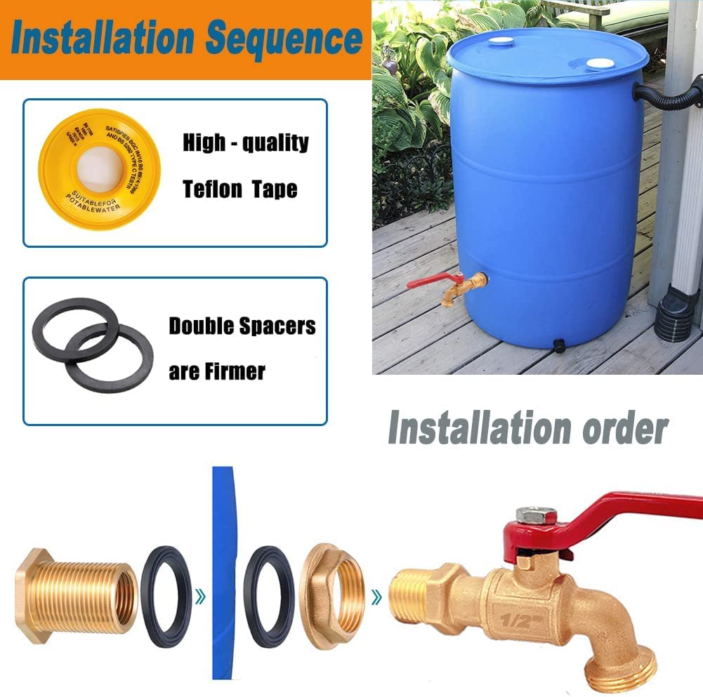 Musibo brass spigot with mounting sleeve for secure setup