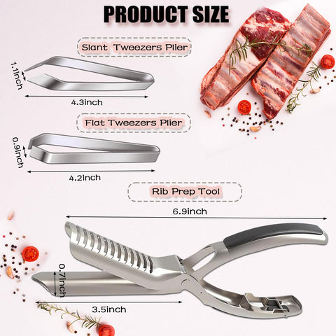 Musibo rib prep blade curved-tip for precise membrane removal during BBQ