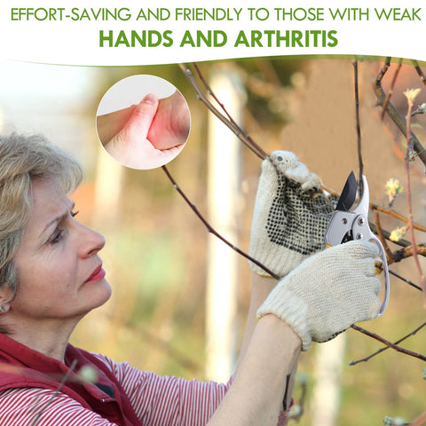 MUSTKING MEPEREZ ergonomic handle supports hands during extended pruning sessions.