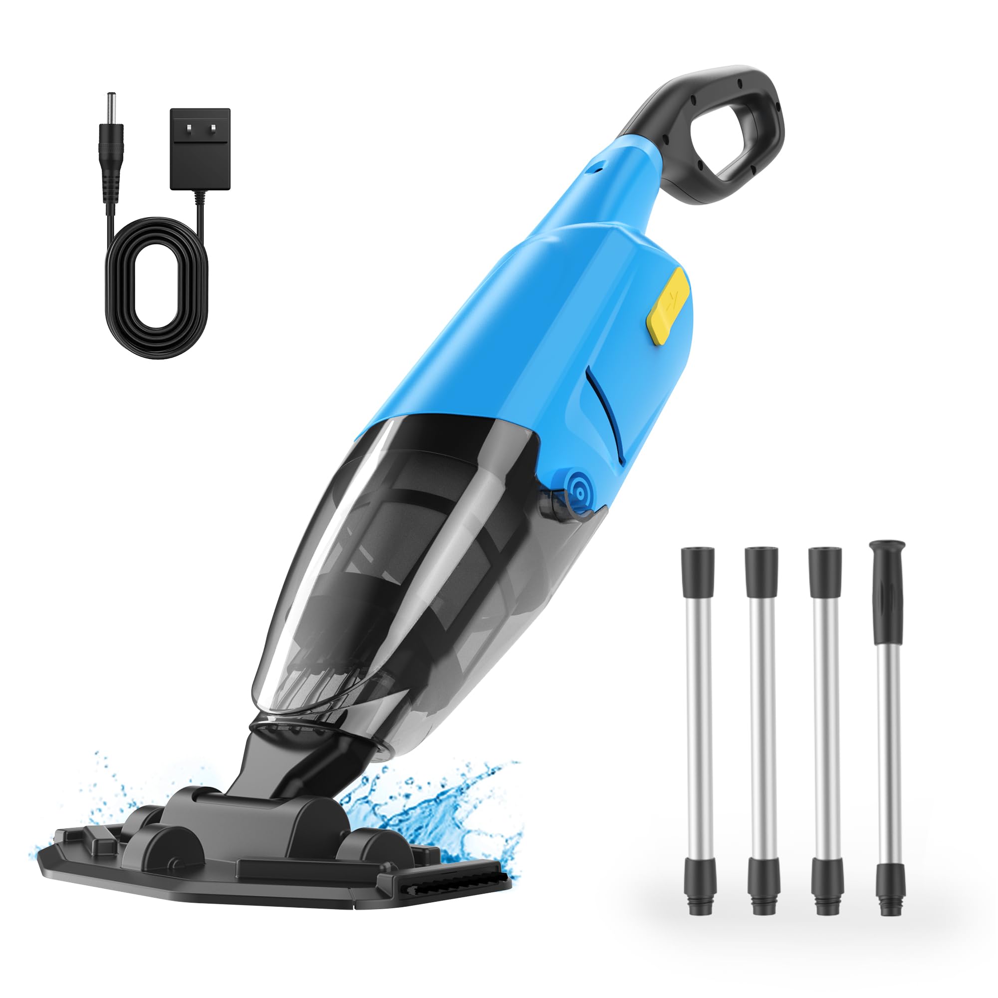 Mutaomay handheld pool vacuum suction power for deep-cleaning pool floors