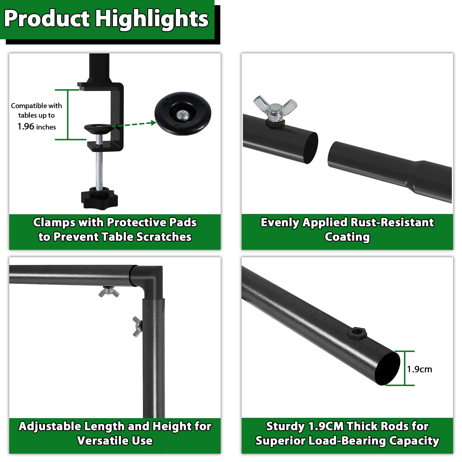 Mutualsign adjustable-height stand adapts to different venue tables