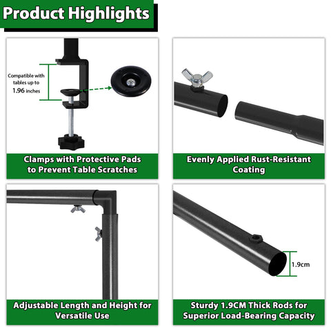 Mutualsign adjustable-height stand adapts to different venue tables