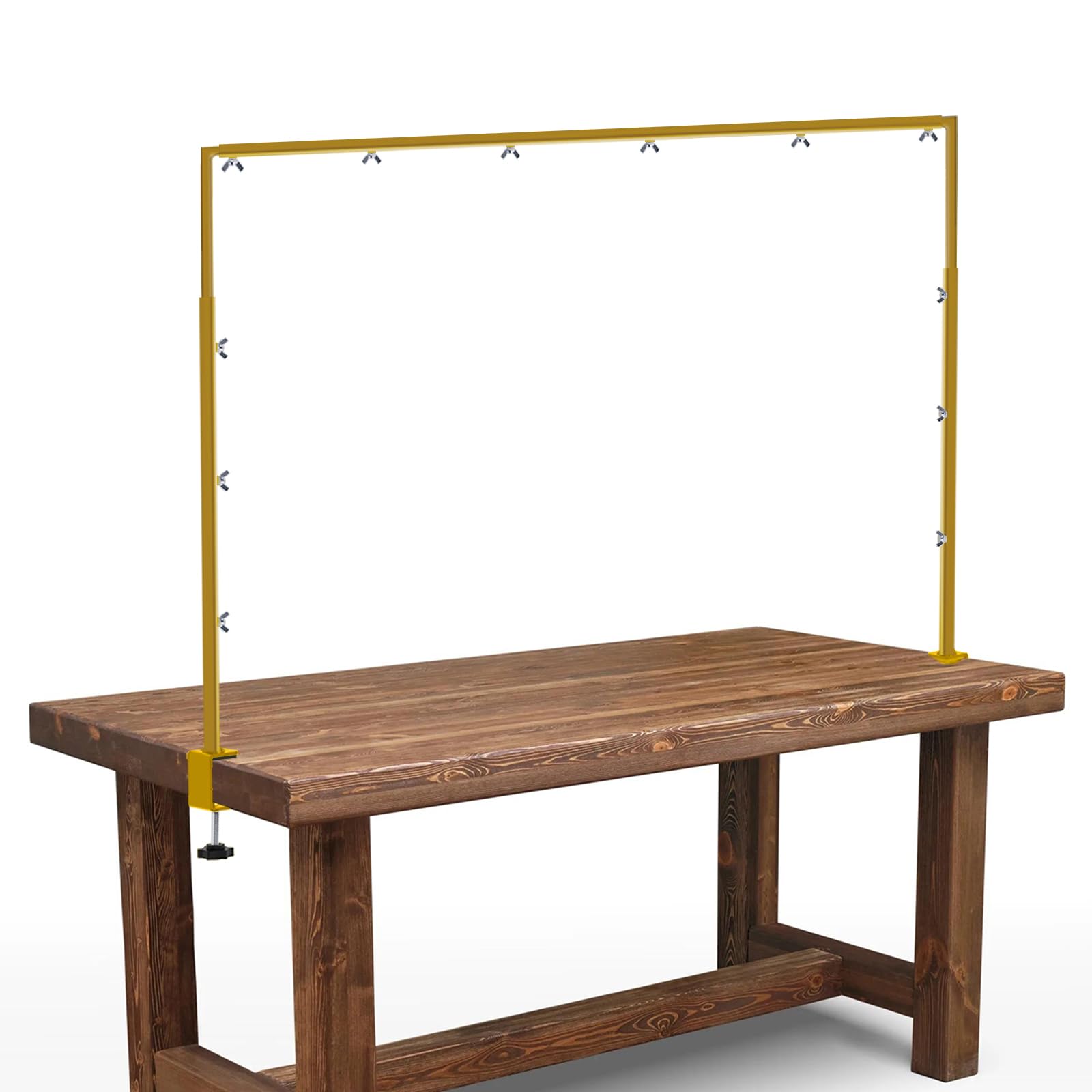 Mutualsign over-the-table rod stand with clamps ready for quick assembly