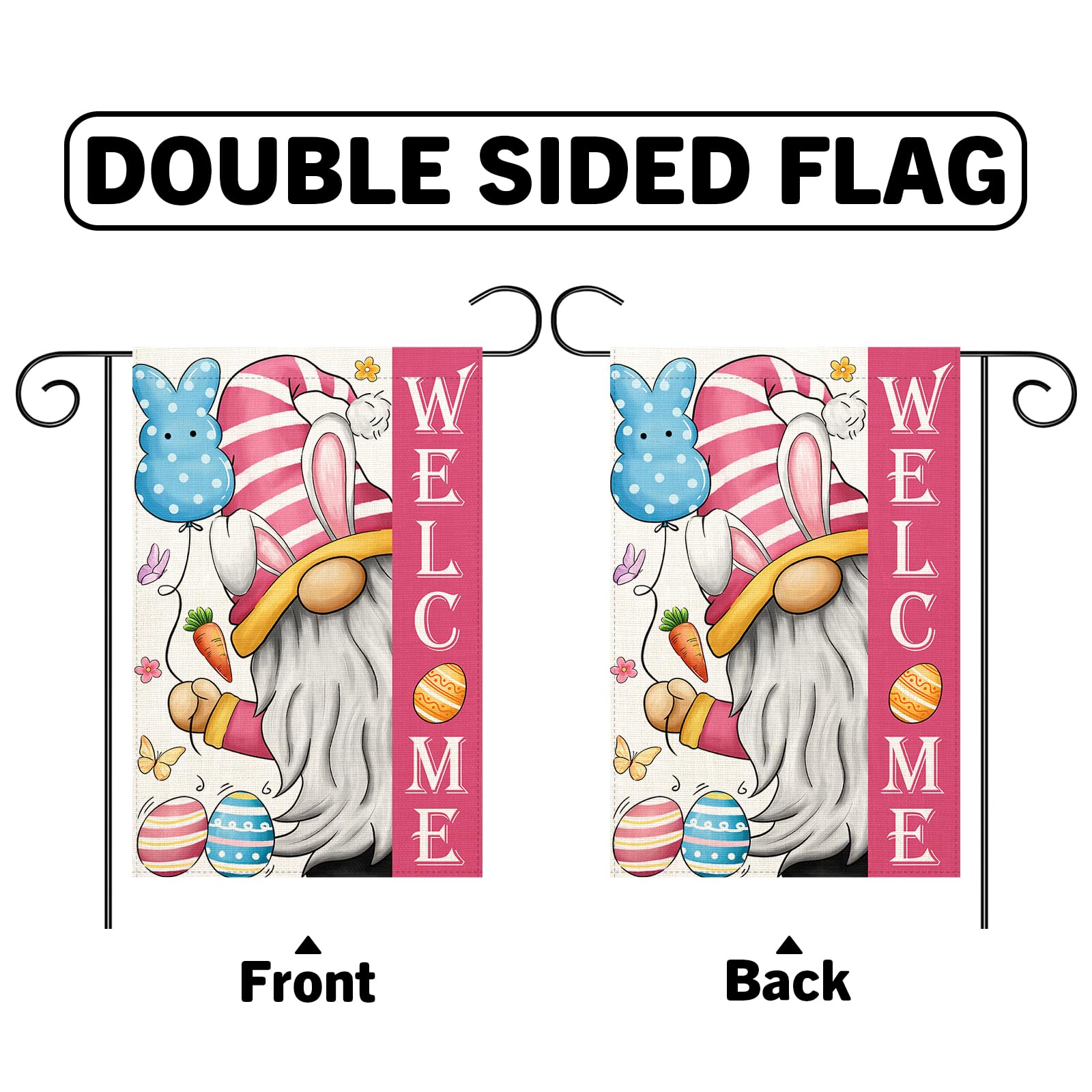 Muwodut double-sided print readable from both sides on veranda