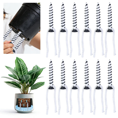 Muximud self-watering spike front view showing compact design for travel-friendly plant care.
