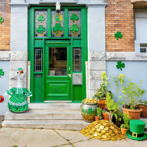 Weather-resistant decor for sun and rain with Muximud St Patrick's Goose Outfit
