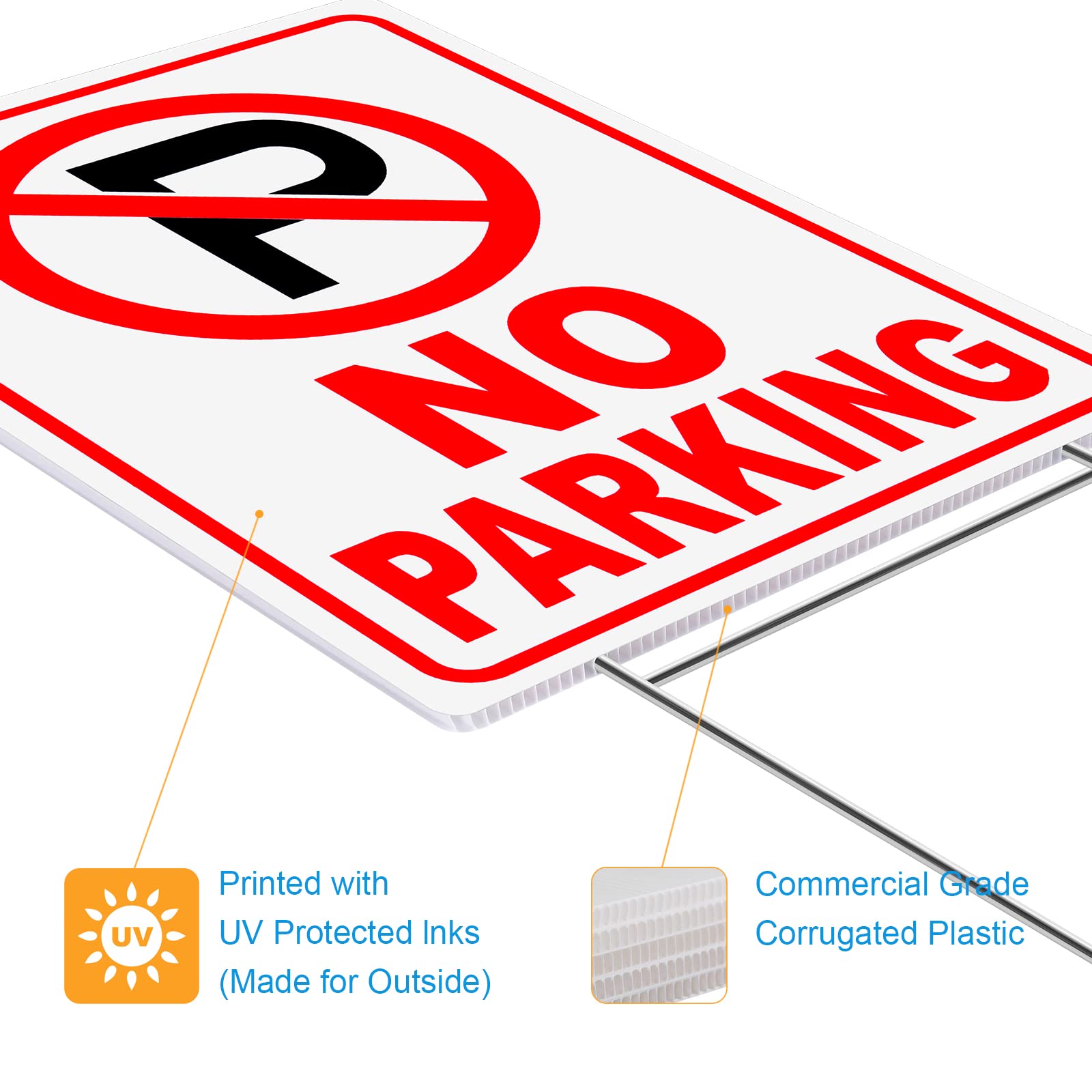 MUXYH easy-mount yard sign simplifies securing to soil or lawn.