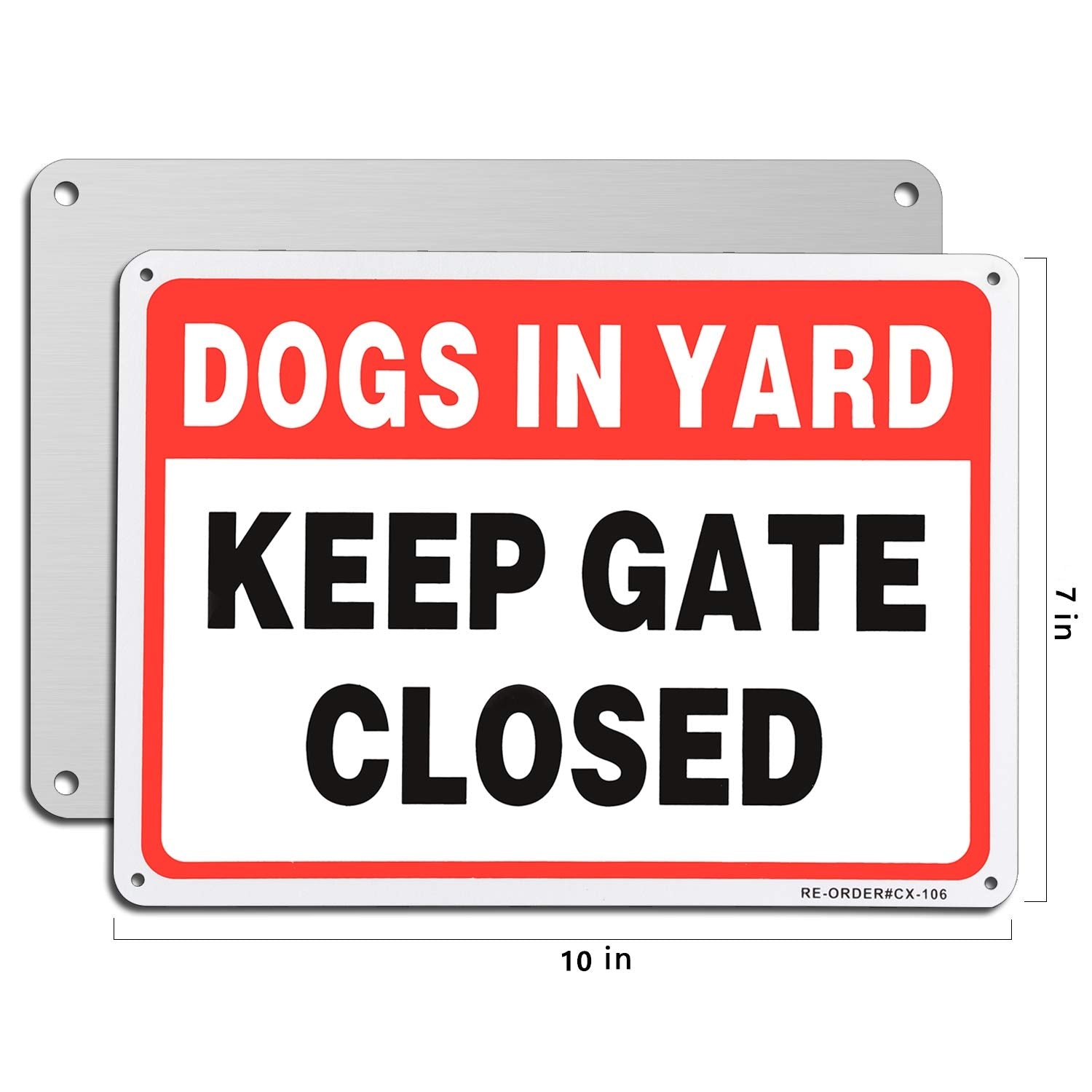 MUXYH Keep Gate Closed sign 10x7 inch rust-free aluminum for durability