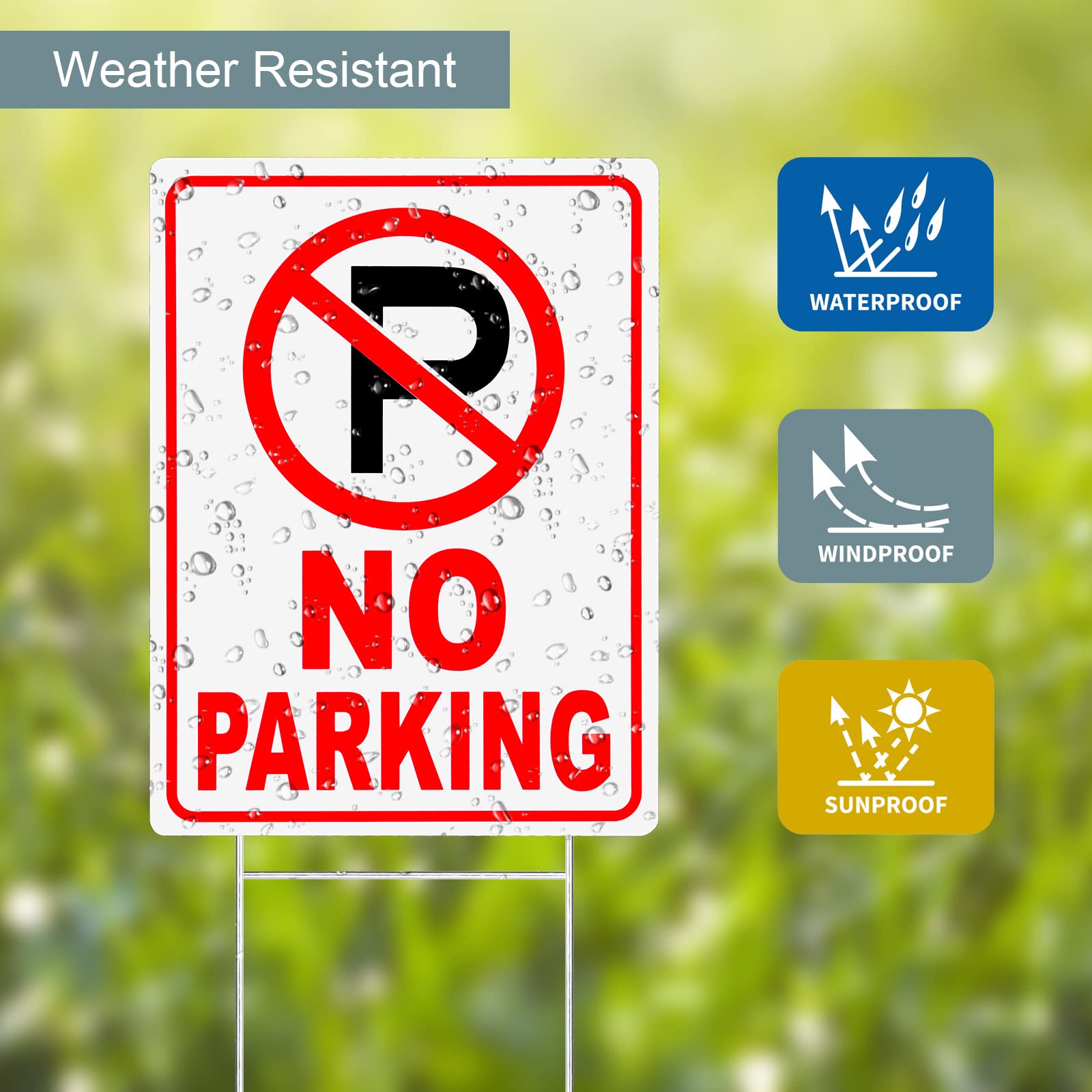 MUXYH outdoor no parking sign ideal for driveways and business premises.