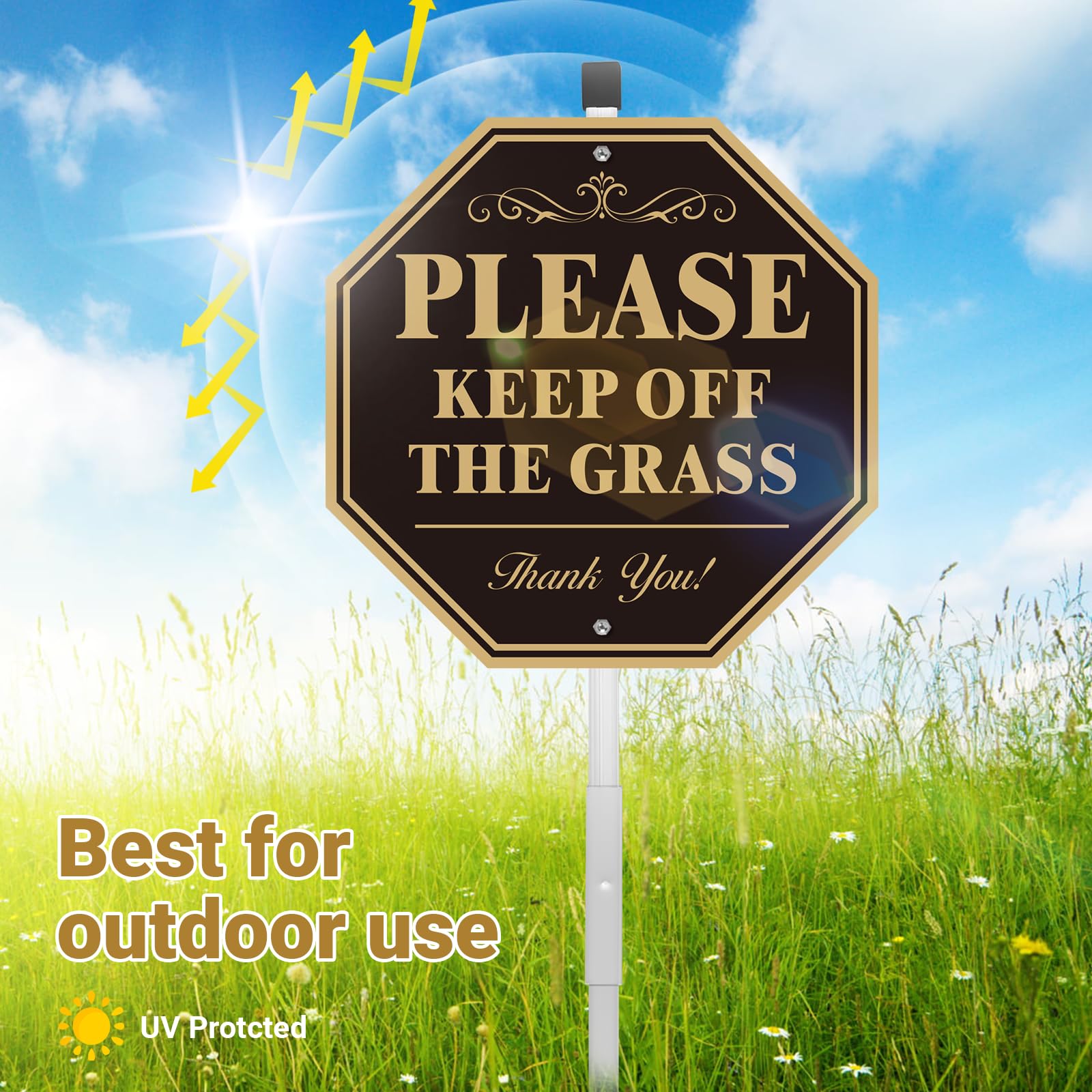 MUXYH rust-free aluminum yard sign provides long-lasting outdoor use