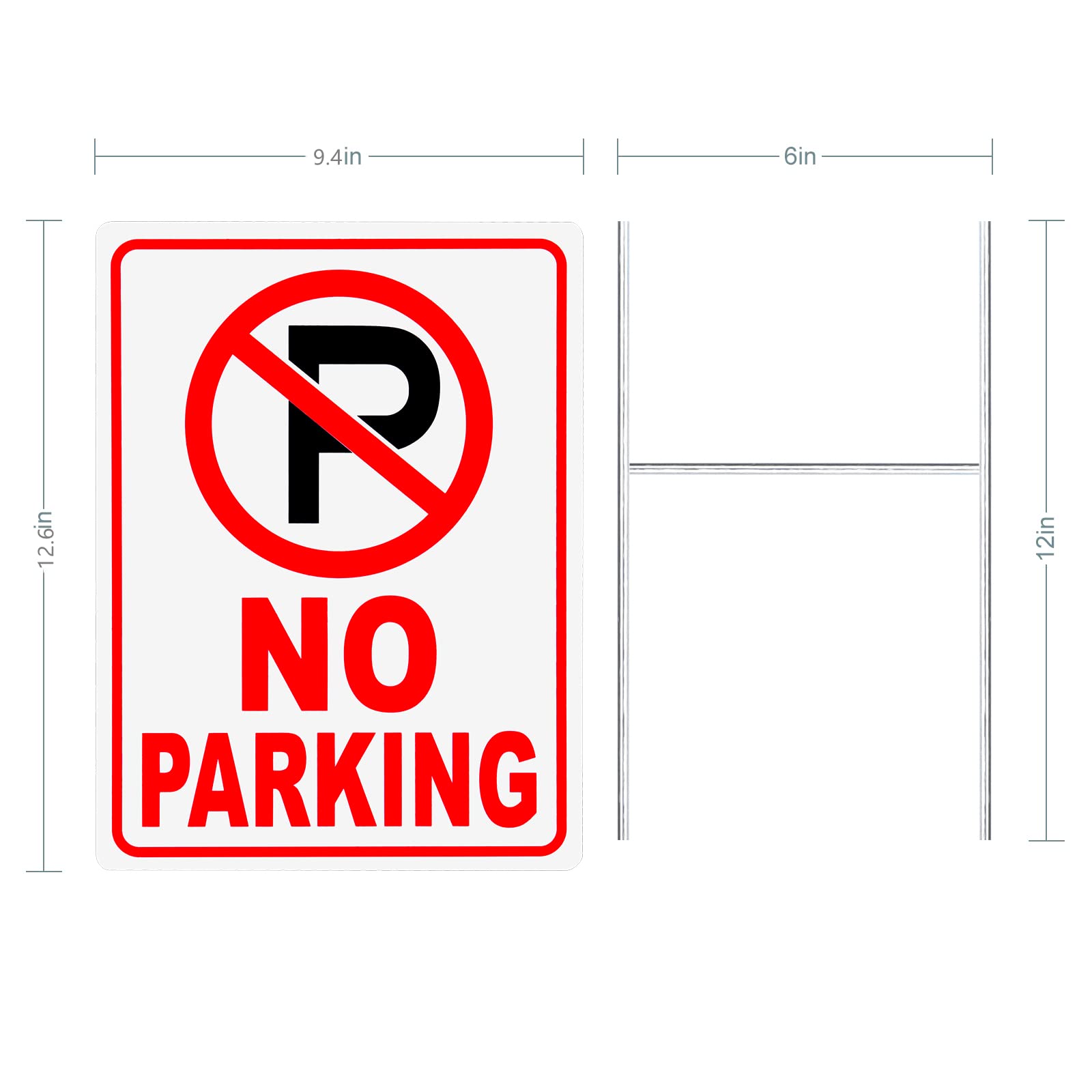 MUXYH yard sign stakes included, 12-inch supports secure outdoor display.