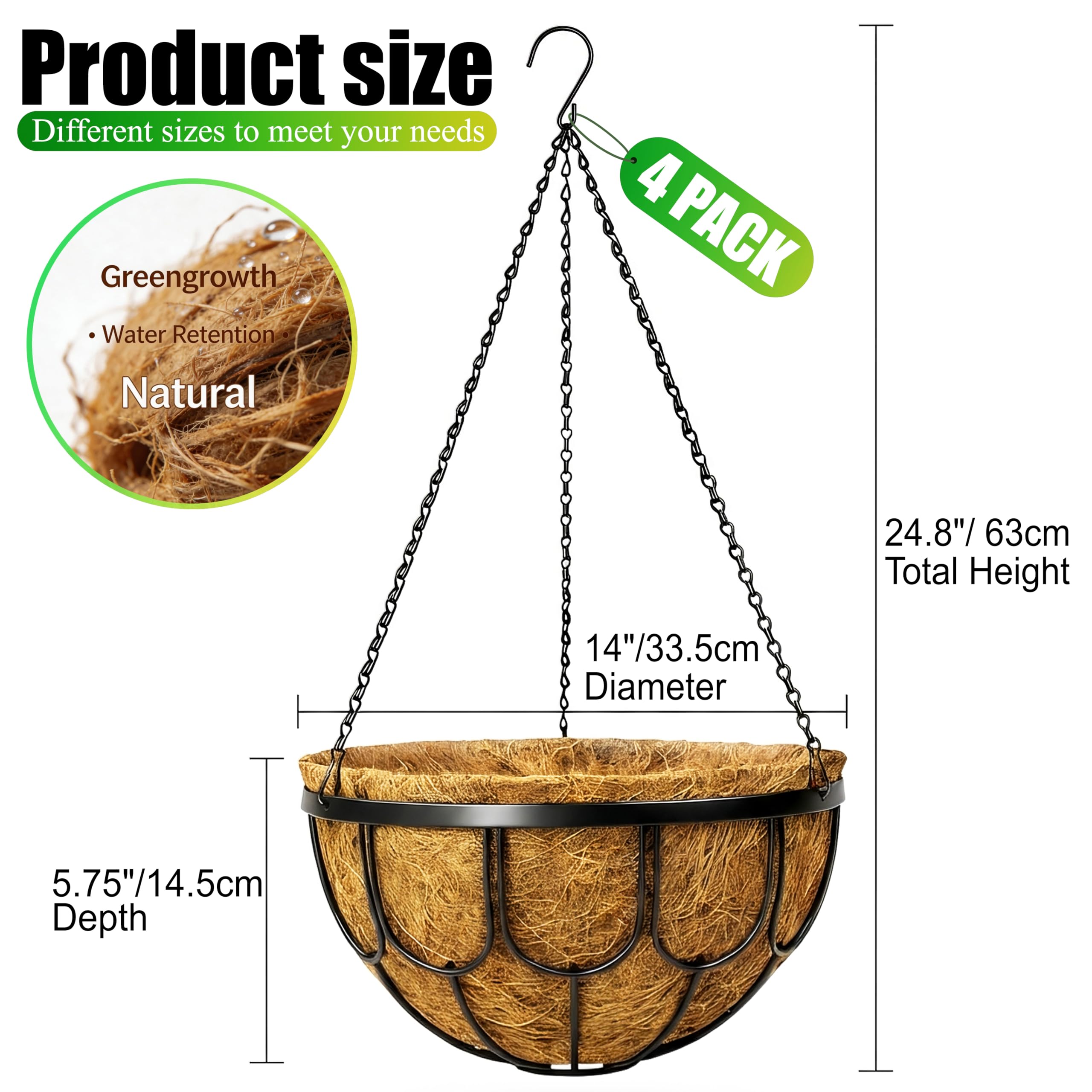 muyezhiyu replaceable coconut coir liner simplifies maintenance
