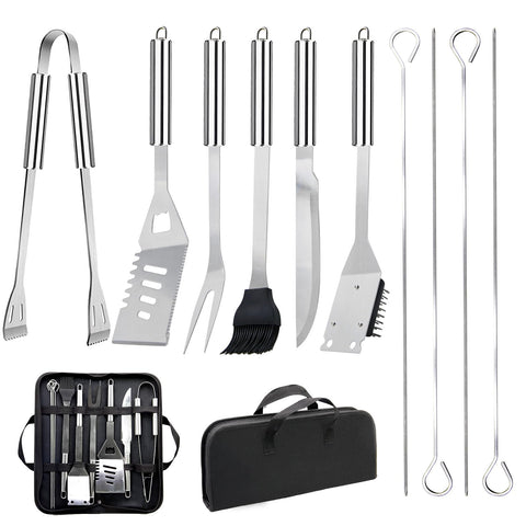 MUYFIO 11-piece BBQ tool set tongs for precise grip and control