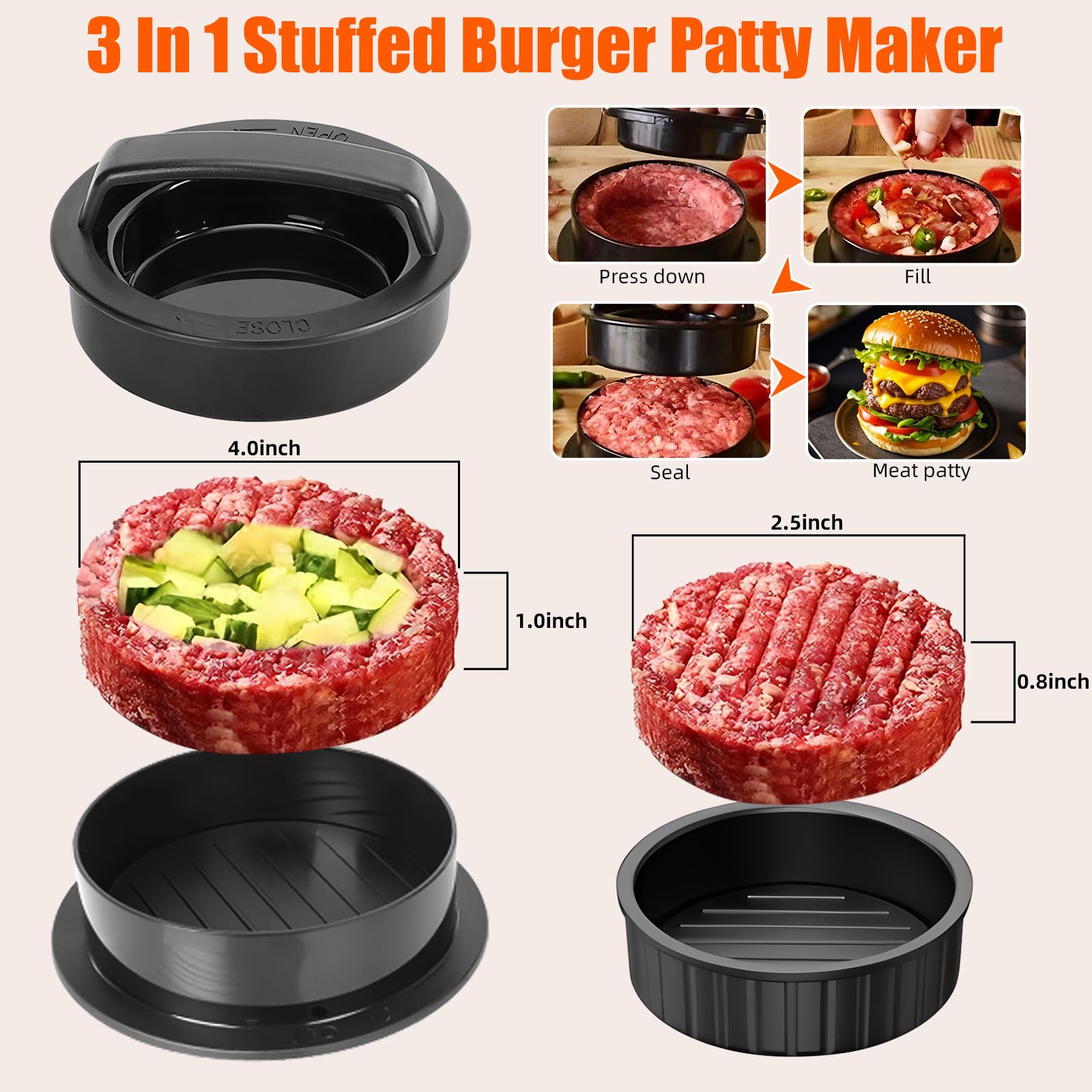 MUYFIO slant-edge scraper for thorough griddle cleanup after searing.