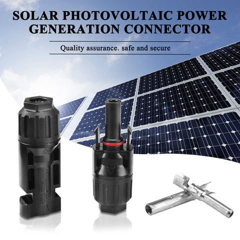 MUYI 1000V DC and 30A rating for safe solar panel connections.