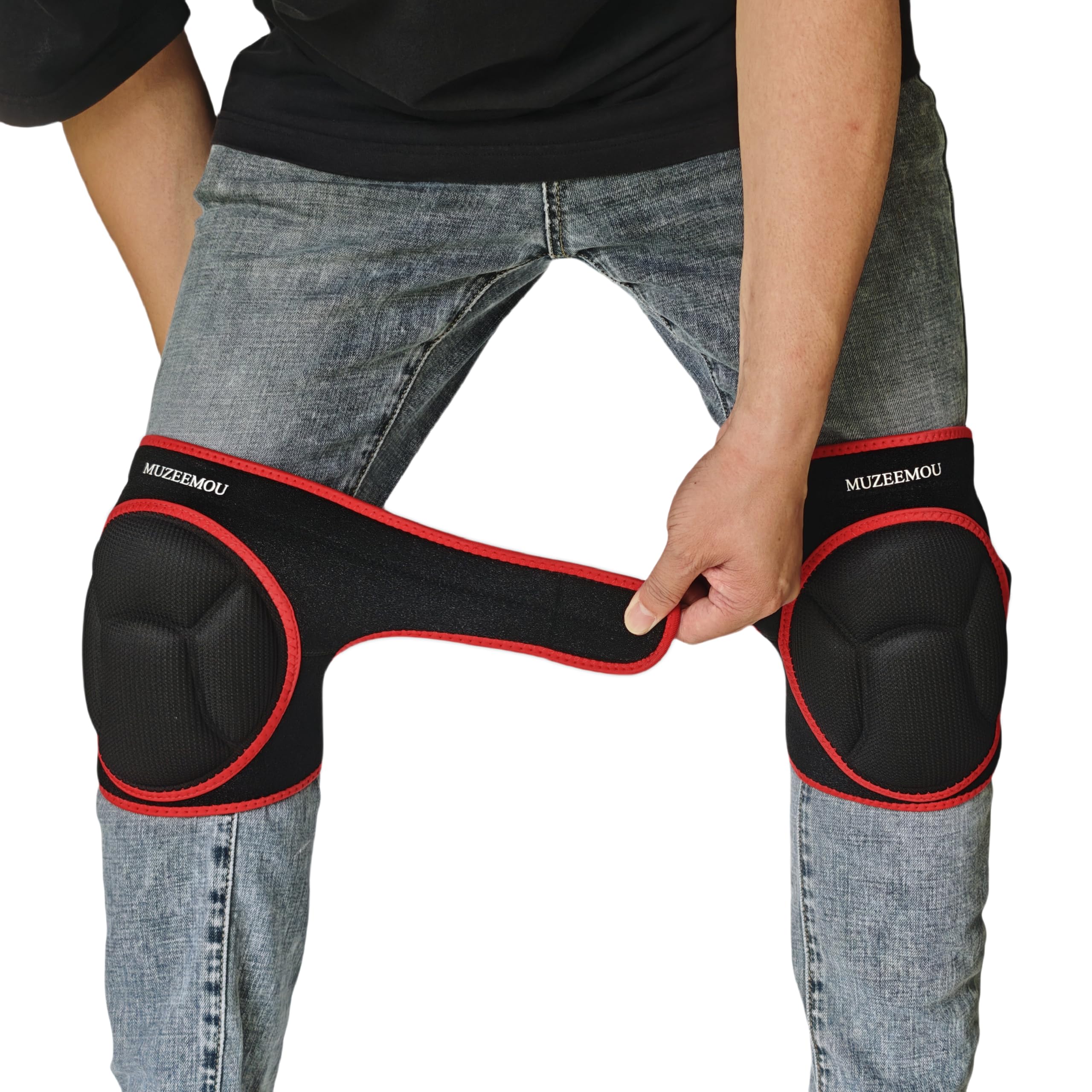 MUZEEMOU knee pads with soft sponge core for comfortable gardening tasks