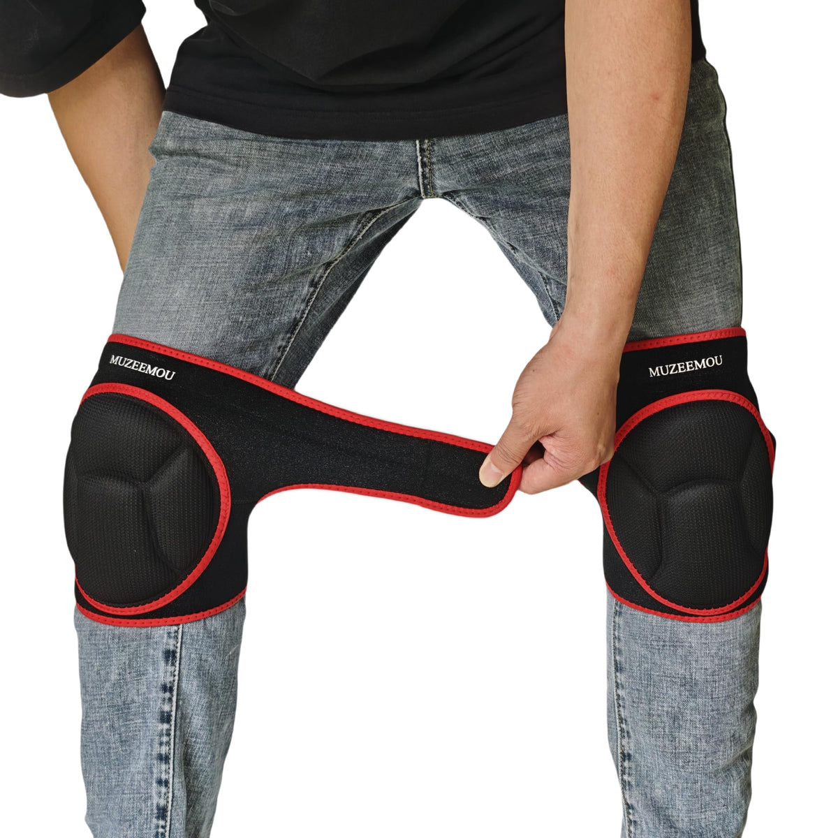 MUZEEMOU knee pads with soft sponge core for comfortable gardening tasks