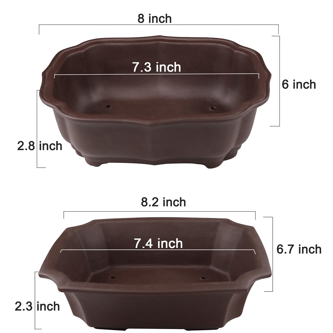 MUZHI two-planter pack side-by-side display for versatile arrangement