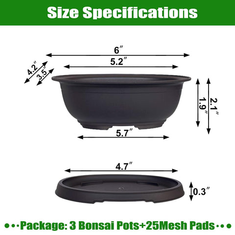 MUZHI oval bonsai pot side view shows durable matte exterior.