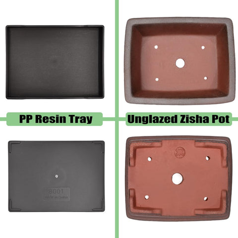 MUZHI unglazed bottom shows drainage holes for moisture control