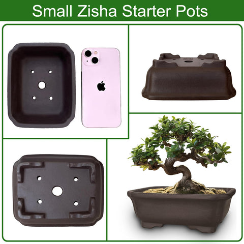 MUZHI unglazed purple clay pot showcases drainage holes and natural airflow.