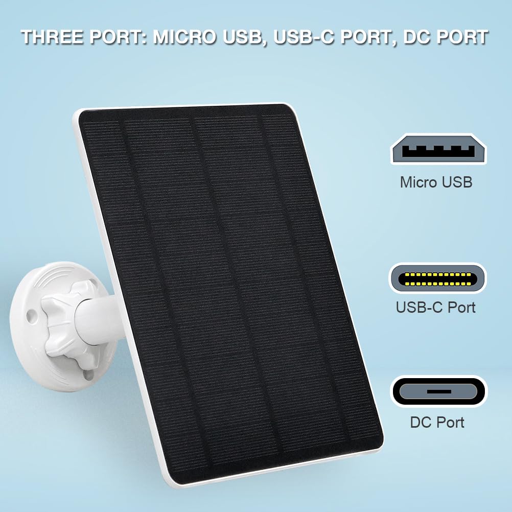 MUZUZZI IP65 weatherproof solar panel guards outdoor cameras