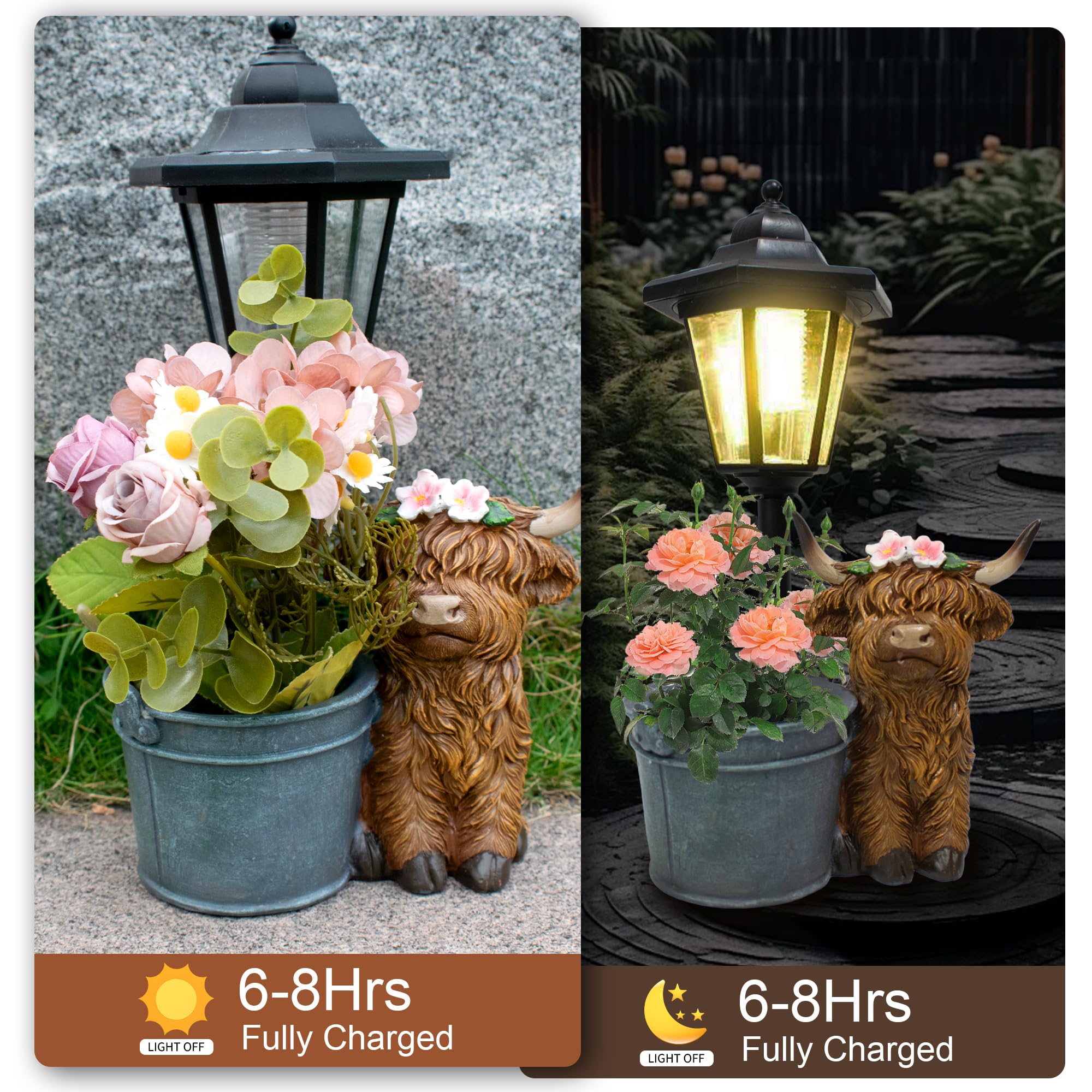 Muzzysse Highland Cow bird feeder feature attracts birds to your yard.