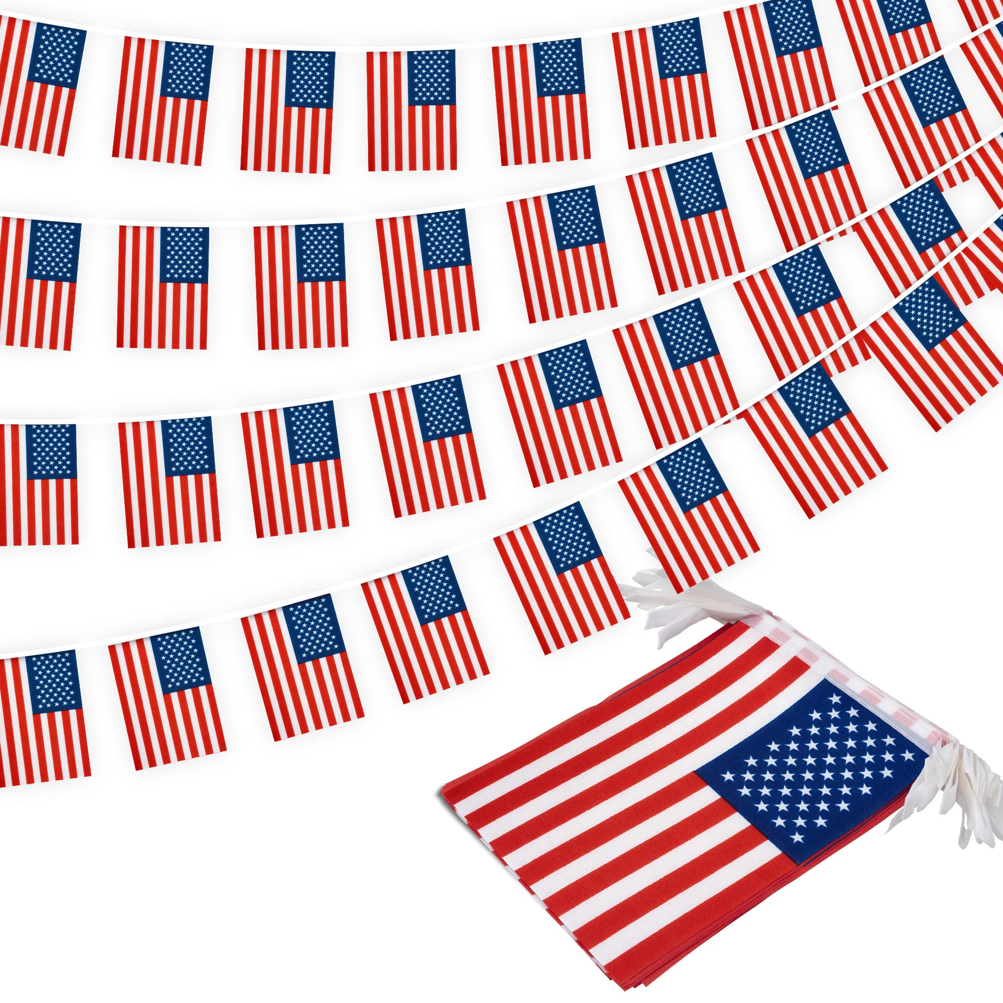 MVPRING American flag pennant banner for classrooms and events, vibrant and durable.