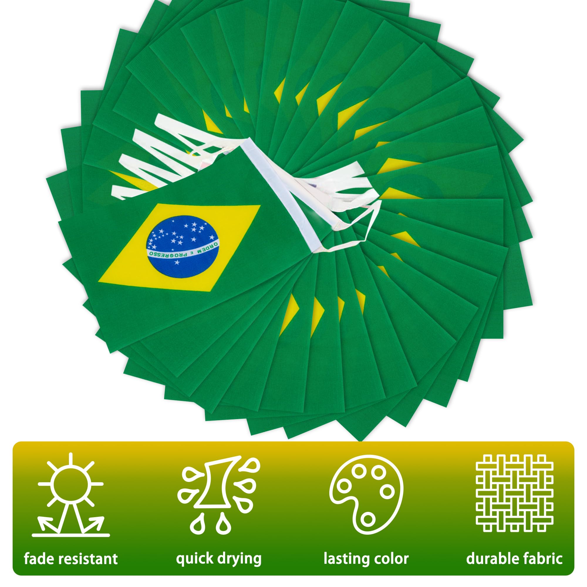 MVPRING Brazil banner decor works indoors or outdoors for festive occasions