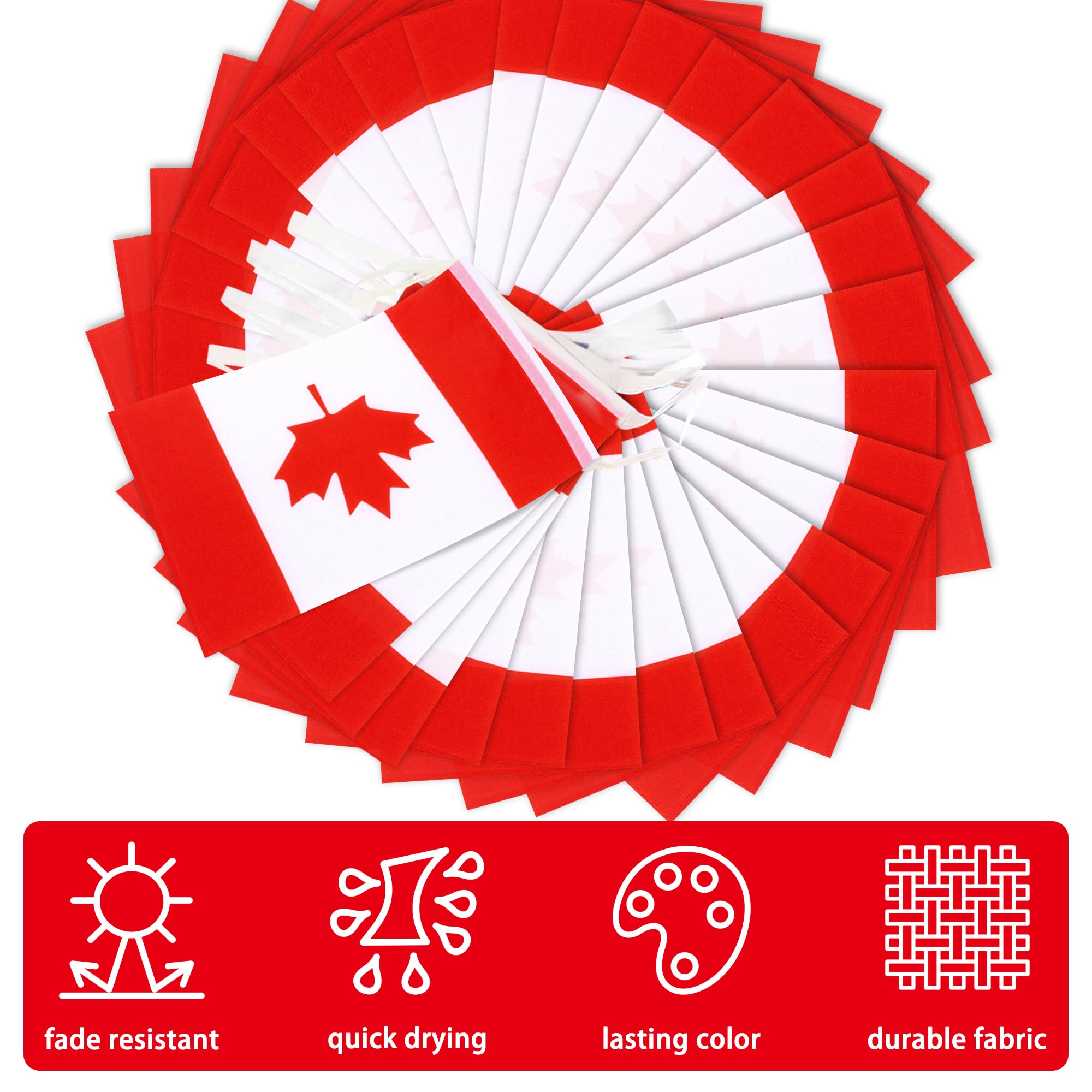 MVPRING Canada flag banner with vivid print for bright event decor.
