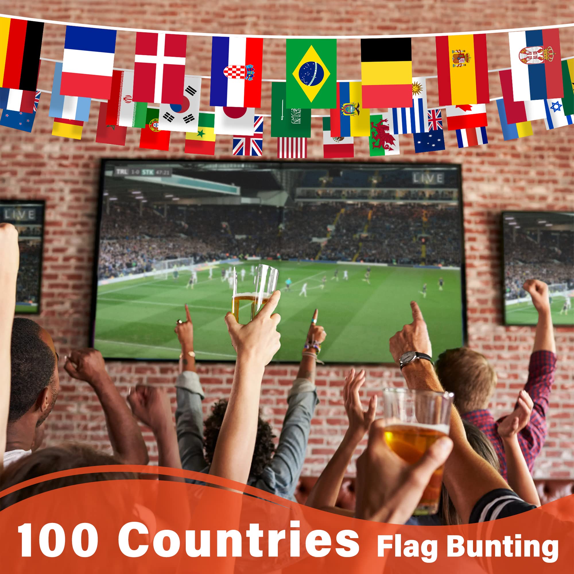 MVPRING classroom and office decor flag banner brightens spaces and conversations.