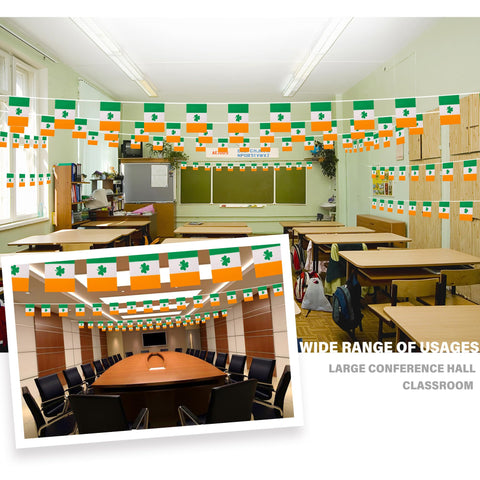 MVPRING clover pennant 30 flags, ideal for classroom decor.