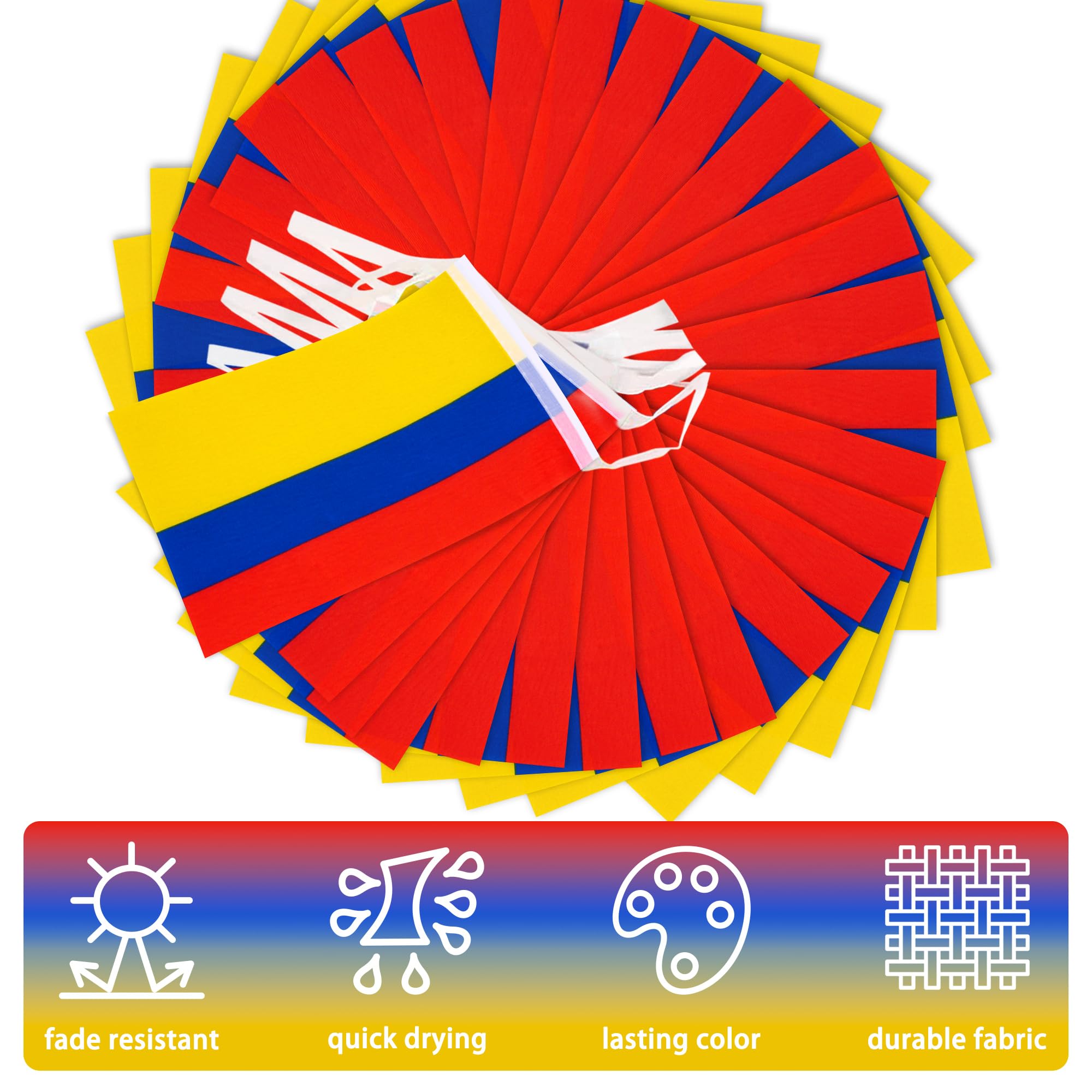 MVPRING Colombia banner decor in a classroom creates festive ambiance