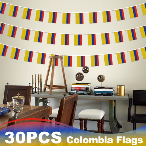 MVPRING Colombia flags in a sports bar setting enhances event atmosphere