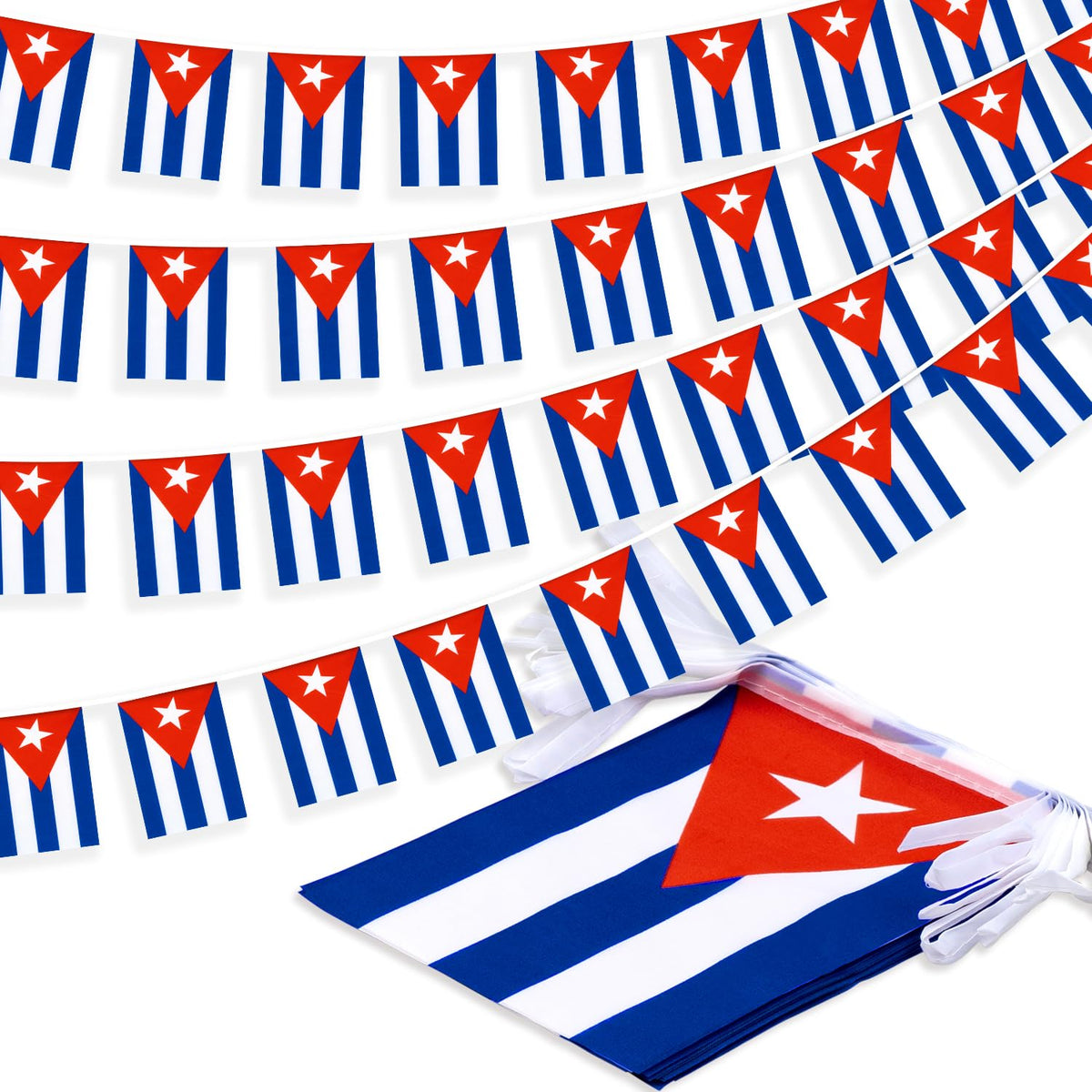 MVPRING Cuba flag pennant banner in bright colors for festive decor.
