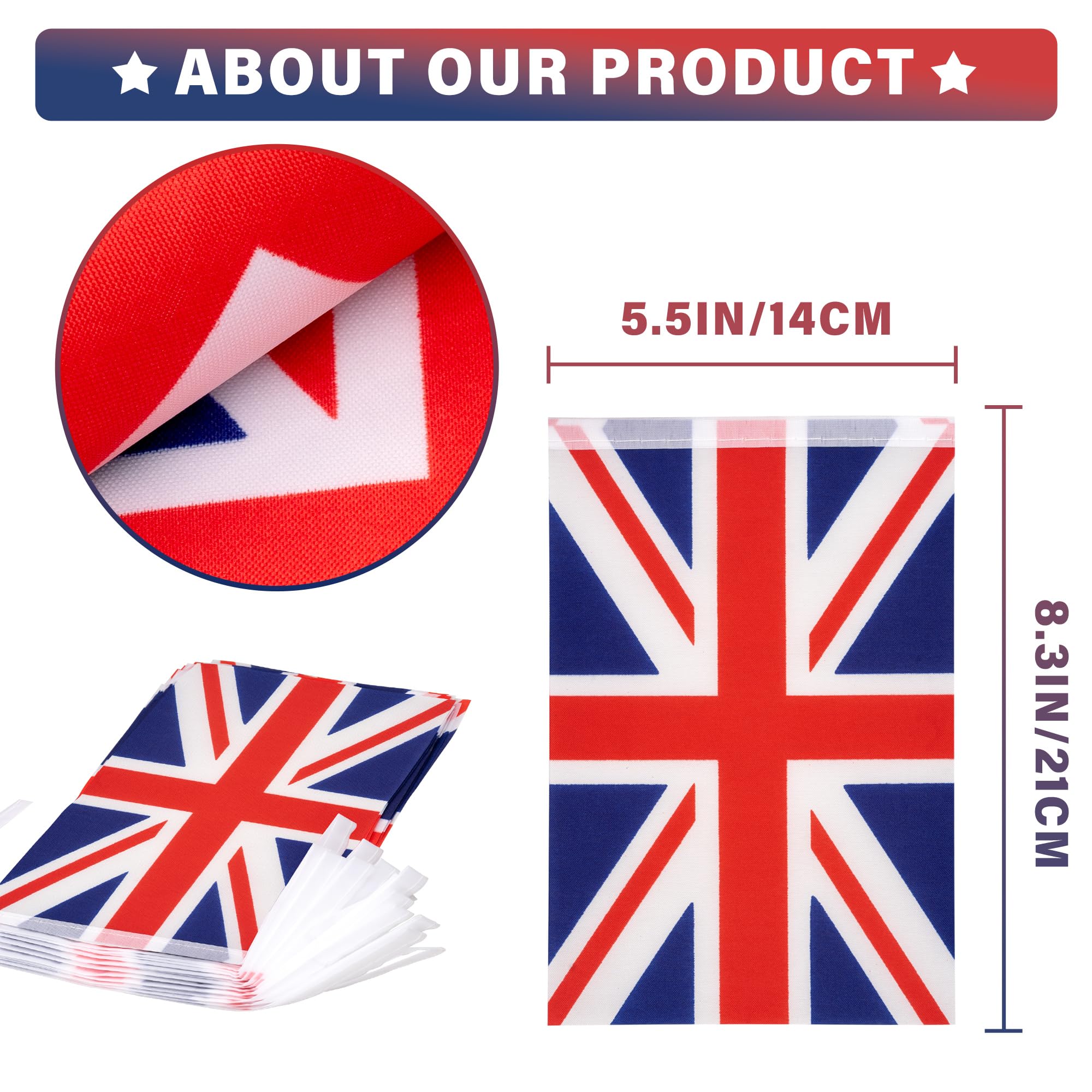 MVPRING flag bunting highlighting neat stitching for lasting decorative use.