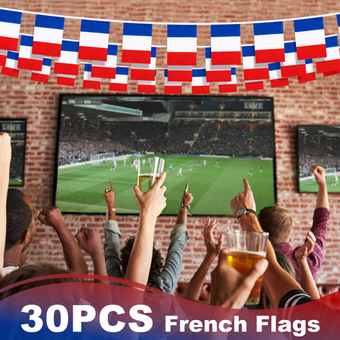 MVPRING France flag pennant banner color detail, accurate hues add authentic national flair.