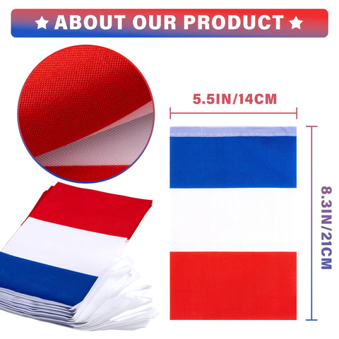MVPRING France flag pennant banner full view, vivid colors enhancing any patriotic or party setup.