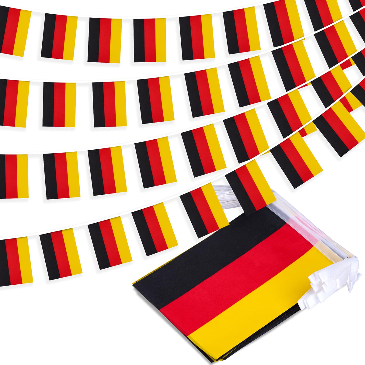 MVPRING Germany flag pennant banner with 30 flags, ideal for classrooms and events.