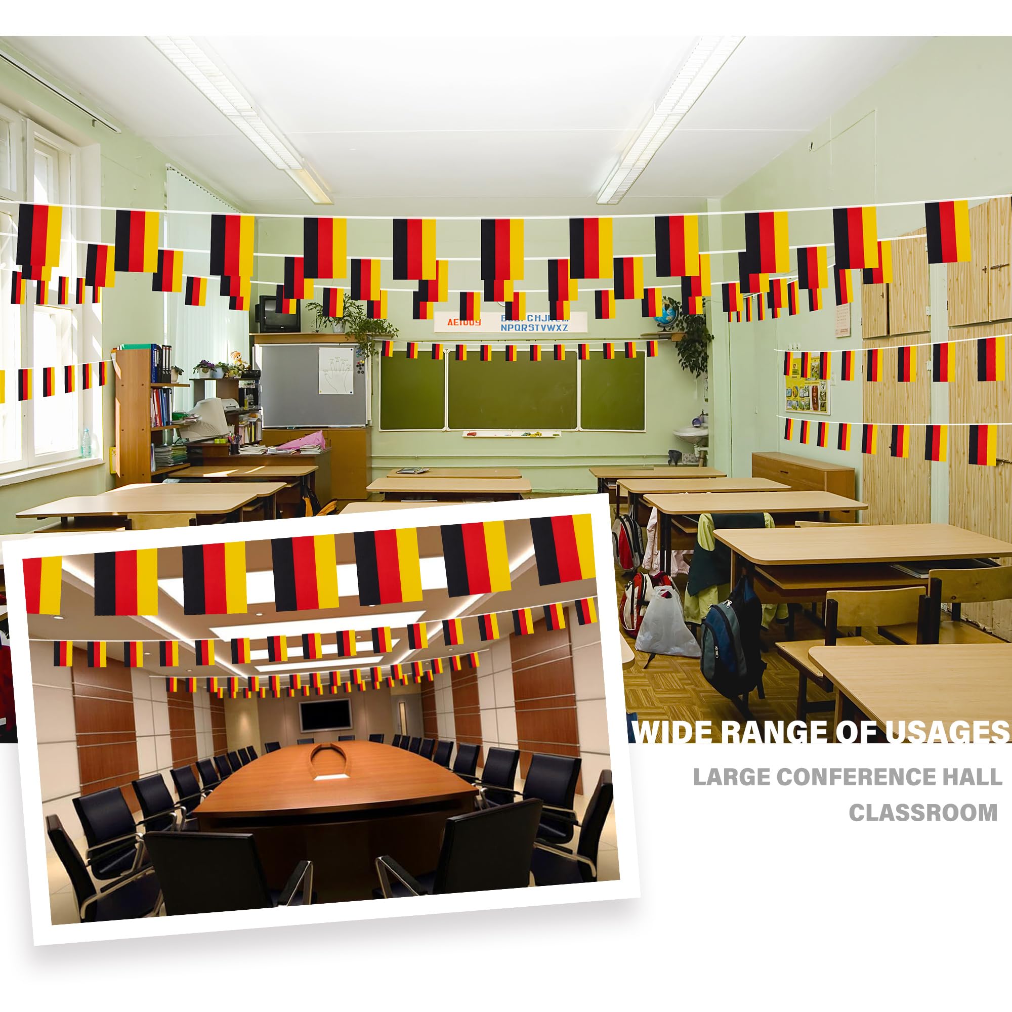 MVPRING Germany flag pennant on durable polyester with vivid colors for lasting display.