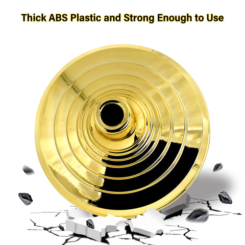 MVPRING gold floor stand shows 12 inch diameter and 6 inch height for sturdy support
