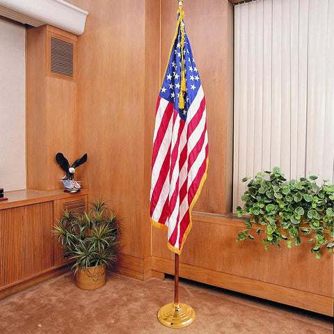MVPRING indoor flag display setup ideal for classrooms and meetings